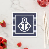 Nautische Marine und White Anchor Napkins Serviette (Beispiel)