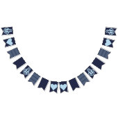Nautische Marine und White Bunting Wimpelkette (Alle)