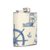 Nautische Matte mit Meeresangaben Flachmann (Rechts)