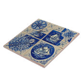 Nautische Meereslebewesen Traditionelle Keramik Nr Fliese (Seite)