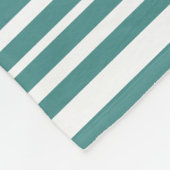 Nautische Meerjungfrau Aquamarin und weiß Streifen Fleecedecke (Ecke)