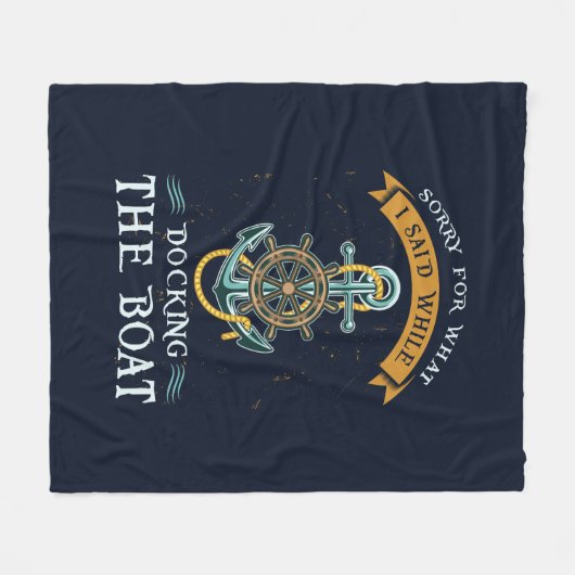 Nautische Meldung Docking the Boat Anchor and Rope Fleecedecke (Vorderseite (Horizontal))