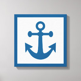 Nautische, mit Anker umhüllte Leinwand