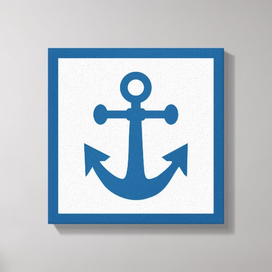 Nautische, mit Anker umhüllte Leinwand (Vorderseite)