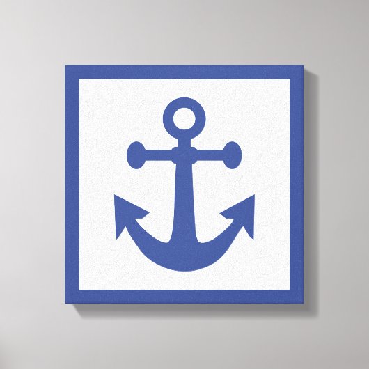 Nautische, mit Anker umhüllte Leinwand (Vorderseite)