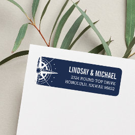Nautische moderne Compass-Rücksendeadresse
