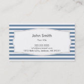 Nautische Monogram Blue Anchor Business Cards Visitenkarte (Rückseite)
