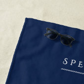 Nautische Monogram Navy Strandtuch (Beispiel)