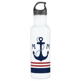 Nautische Monogramm Edelstahlflasche