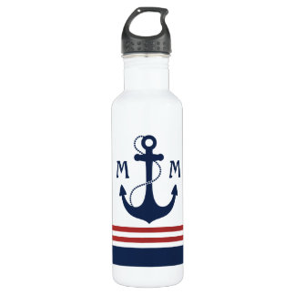 Nautische Monogramm Edelstahlflasche