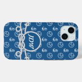 Nautische Monogramm Handy-Fall Case-Mate iPhone Hülle (Rückseite (Horizontal))