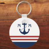 Nautische Monogramm Schlüsselanhänger (Vorderseite)