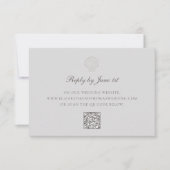 Nautische Muschel an der Küste formale QR-Hochzeit (Vorderseite)