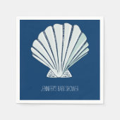 Nautische Muschel Serviette (Vorderseite)
