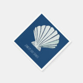 Nautische Muschel Serviette (Ecke)