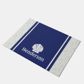 Nautische Muschel über die Marine Fußmatte (Schrägansicht)