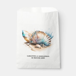 Nautische Muscheln 3D Strand und Meer Geschenktütchen