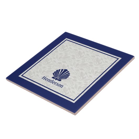 Nautische Muscheln zur Marine Fliese (Seite)