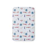 Nautische Muster Badematte (Vorderseite Vertikal)