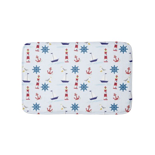 Nautische Muster Badematte (Vorderseite)