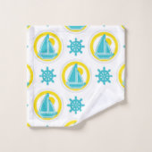 Nautische Muster Badhandtuch Set (Waschlappen)