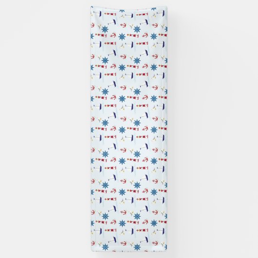 Nautische Muster Banner (Vertikal)