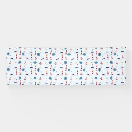 Nautische Muster Banner (Horizontal)