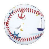 Nautische Muster Baseball (Vorderseite Links)