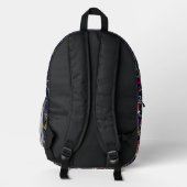 Nautische Muster Bedruckter Rucksack (Rückseite)
