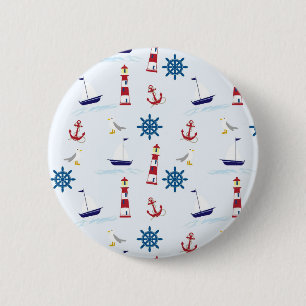 Nautische Muster Button