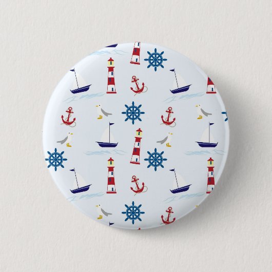 Nautische Muster Button (Vorderseite)