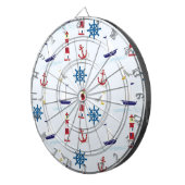 Nautische Muster Dartscheibe (Vorderseite rechts)