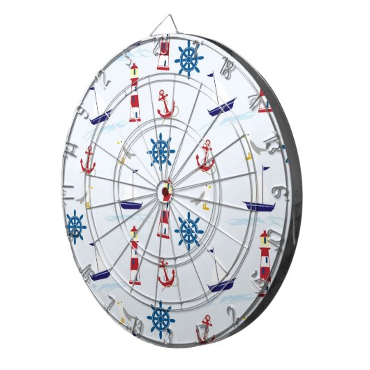 Nautische Muster Dartscheibe (Vorderseite rechts)