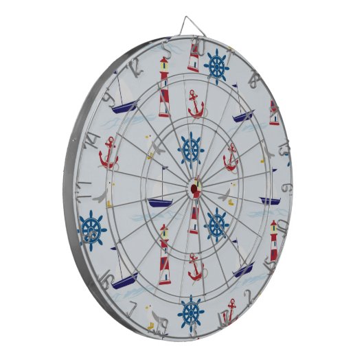 Nautische Muster Dartscheibe (Vorderseite Links)