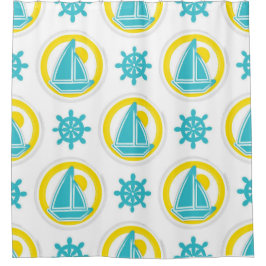 Nautische Muster Duschvorhang