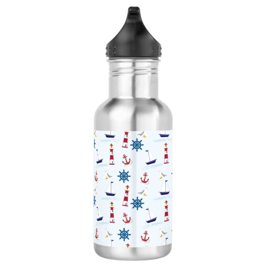 Nautische Muster Edelstahlflasche (Rechts)