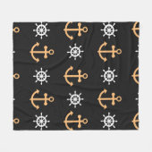 Nautische Muster Fleecedecke (Vorderseite (Horizontal))