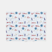 Nautische Muster Fleecedecke (Vorderseite (Horizontal))