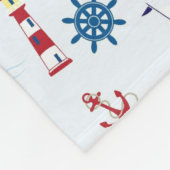 Nautische Muster Fleecedecke (Ecke)