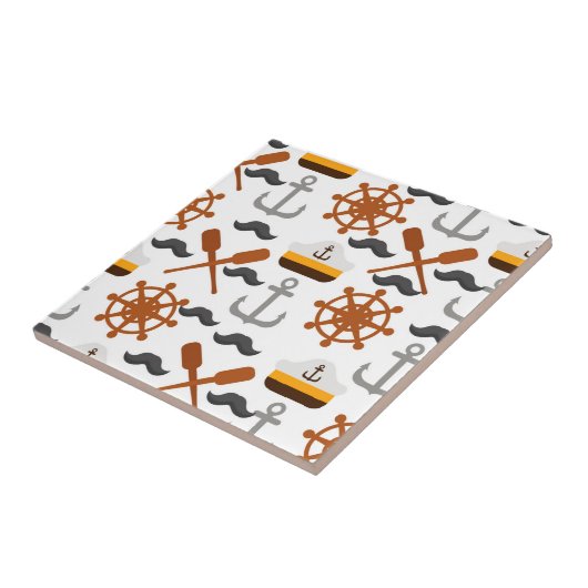 Nautische Muster Fliese (Seite)