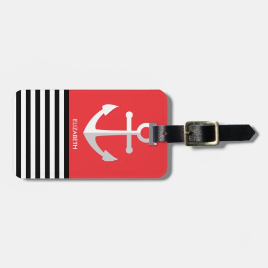 Nautische Muster Gepäckanhänger (Vorderseite horizontal)