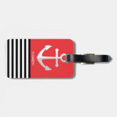 Nautische Muster Gepäckanhänger (Rückseite horizontal)
