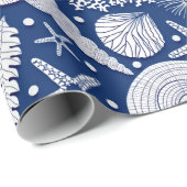 Nautische Muster Geschenkpapier (Rolleneckpunkt)