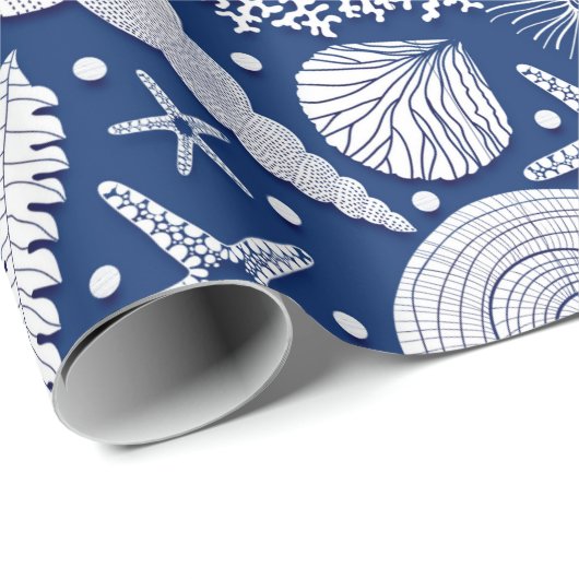 Nautische Muster Geschenkpapier (Rolleneckpunkt)