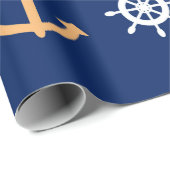 Nautische Muster Geschenkpapier (Rolleneckpunkt)