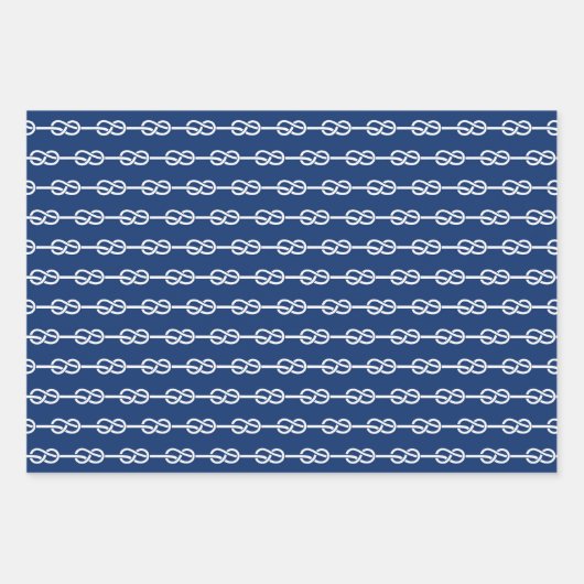 Nautische Muster Geschenkpapier Set (Vorderseite 2)