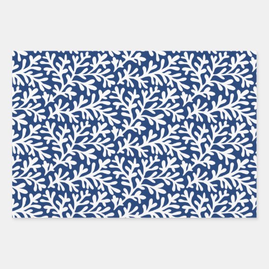 Nautische Muster Geschenkpapier Set (Vorderseite)