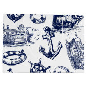 Nautische Muster Große Geschenktüte (Rückseite)