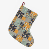 Nautische Muster Großer Weihnachtsstrumpf (Vorderansicht (hängend))