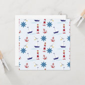 Nautische Muster Karte (Vorderseite/Rückseite Beispiel)